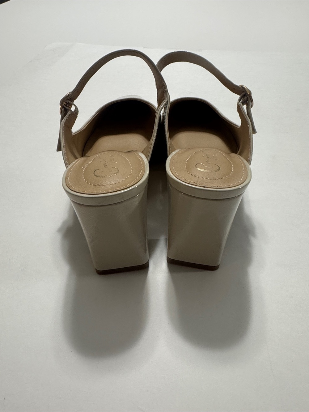Comfort Colors Cream Square-Toe Mary Jane Mules - Picture 3 of 5
